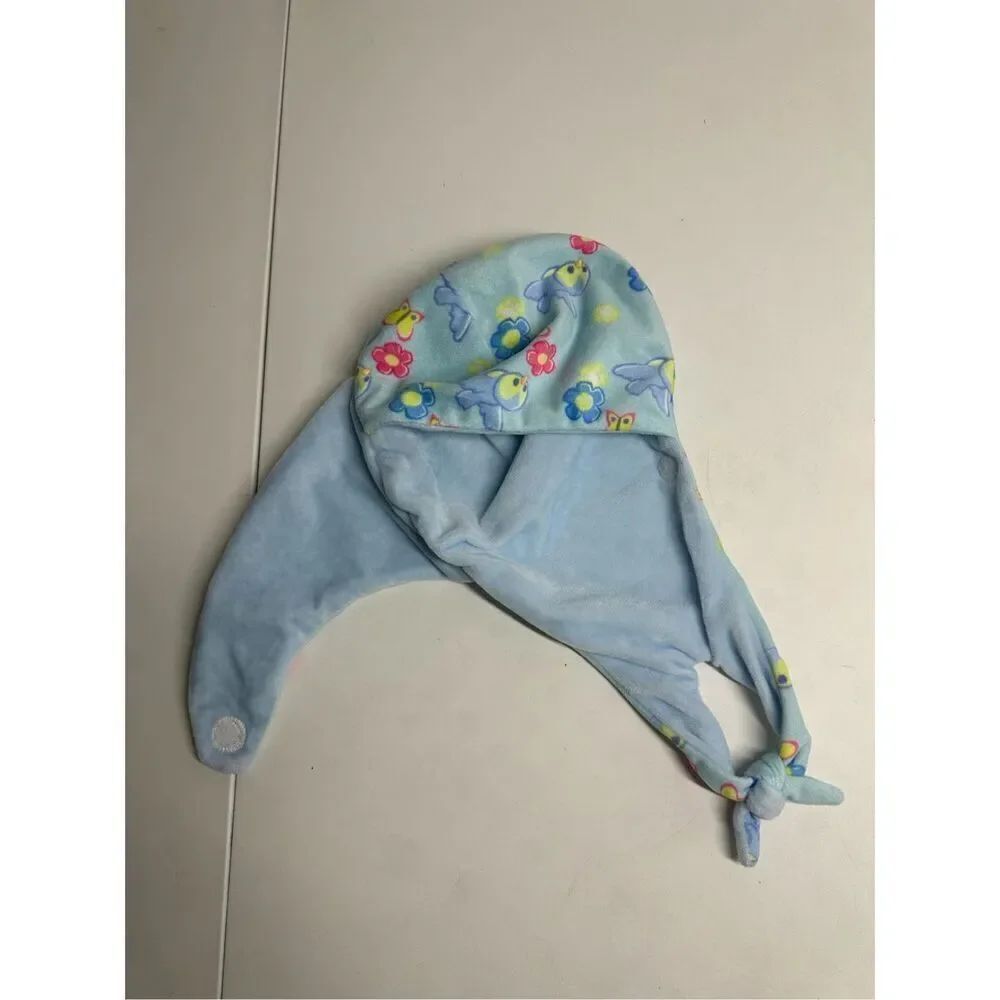 Disney Parks Blue Hei Hei Moana Fleece Lined Chin Strap Baby Infant Hat EUC OS